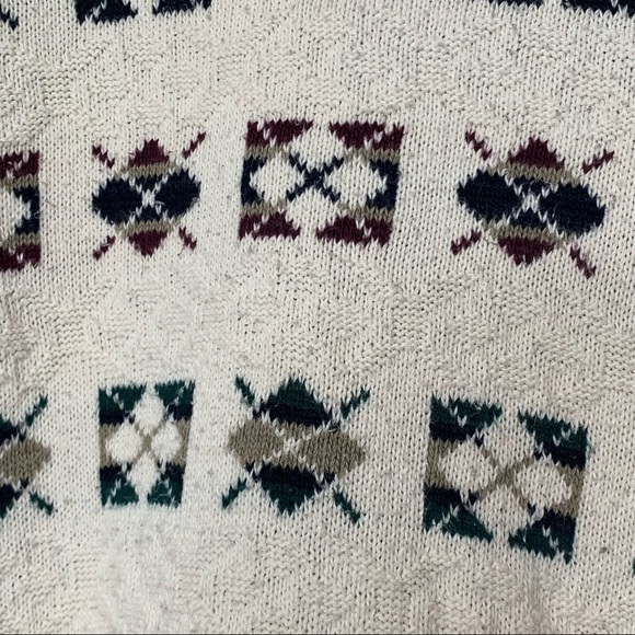 Vintage Bill Blass Menswear Sweater Size L Made in USA Hand Framed Cotton Blend - Picture 3 of 7